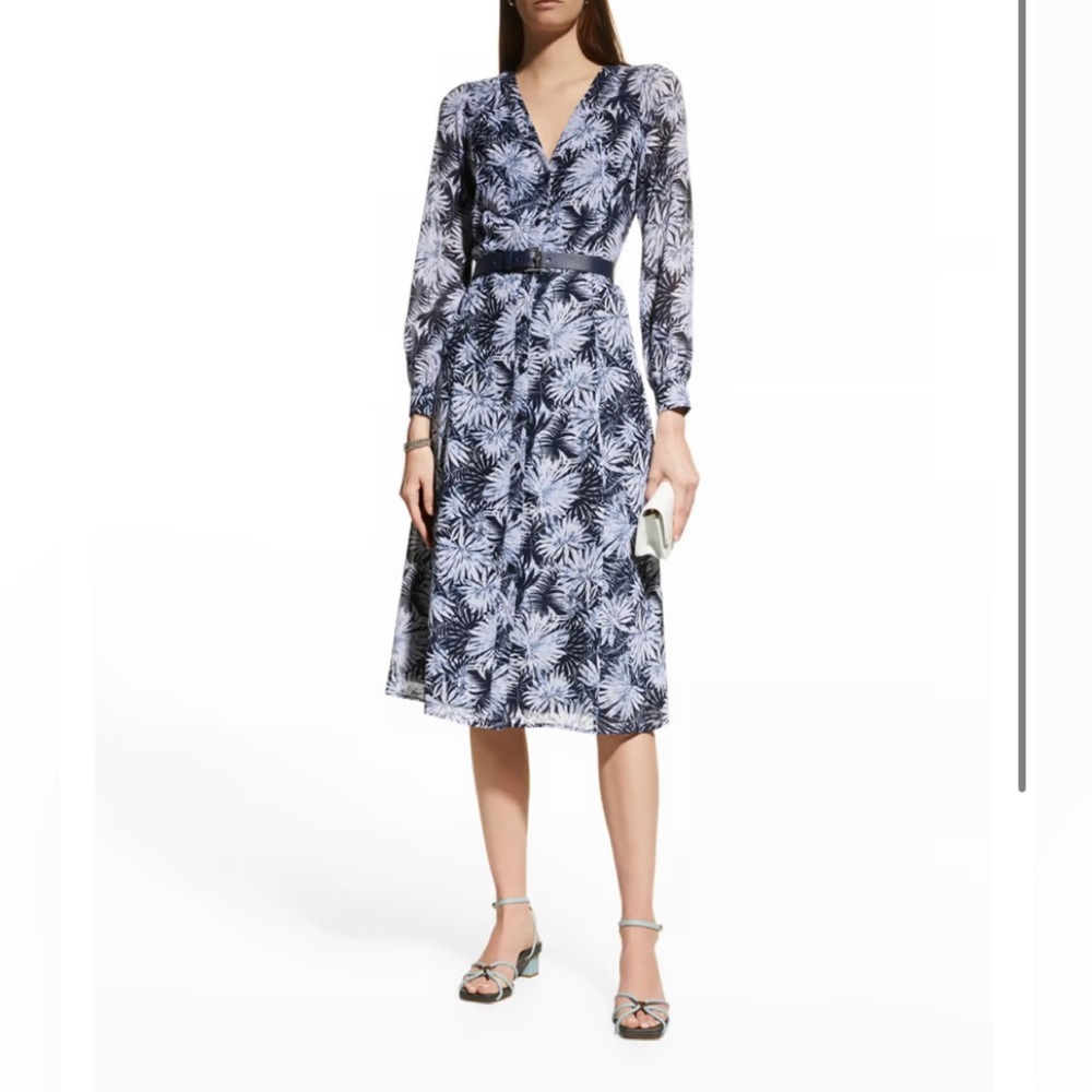 MICHAEL KORS Palm
Kate Belted Botanical-Print Dress size M-great condition